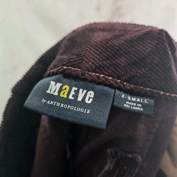 Anthropologie Skirt Womens XS Burgundy Purple Red Corduroy Maeve Colette - Picture 3 of 10